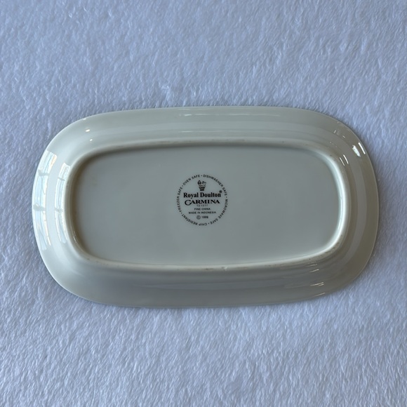 Butter Dish with Lid - Royal Doulton Carmina, Olives, Lemons, White, Yellow - Picture 6 of 7